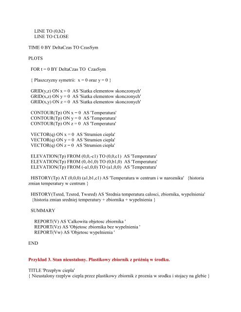 Program FlexPDE w zastosowaniu do symulacji pÃ³l temperatury