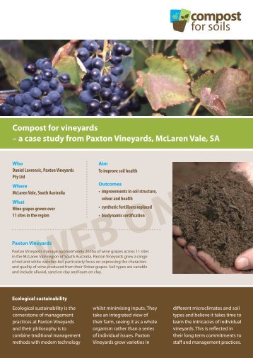 Paxton Vineyards - Compost for Soils