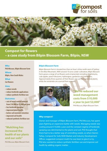 Bilpin Blossom Farm - cut flowers - Compost for Soils