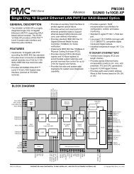 PM3393 S/UNI® 1x10GE-XP Single Chip 10 Gigabit Ethernet LAN ...