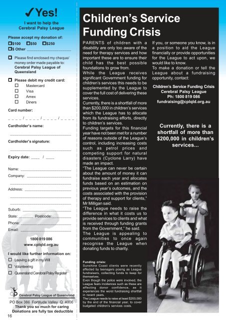 League News Layout1 - Cerebral Palsy League