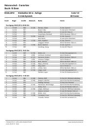 Meisterschaft - Starterliste Bezirk 10 Bonn