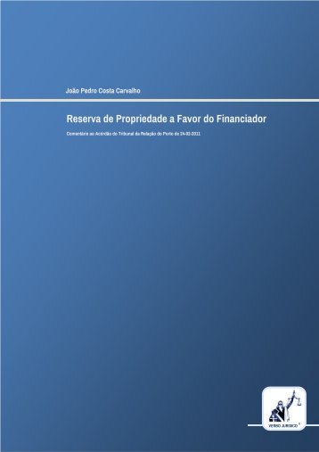 Reserva de Propriedade a Favor do Financiador