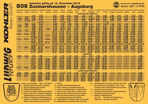506 Zusmarshausen â Augsburg