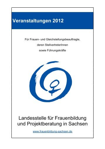 Veranstaltungen 2012 Landesstelle für Frauenbildung und ...