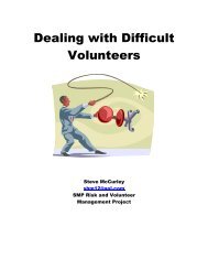 Dealing with Difficult Volunteers