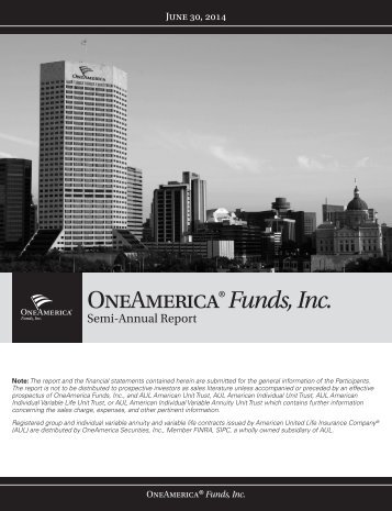 OneAmericaÂ® Funds, Inc.