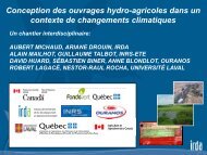 Conception des ouvrages hydro-agricoles dans un ... - Ouranos