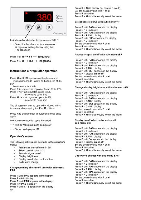 Elektronische Ofensteuerung OEC Olsberg Efficiency Controller