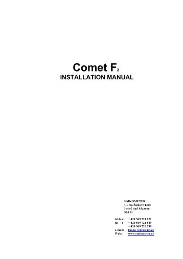 Inductive flowmeter F2 - Instalation manual (0,5 MB)