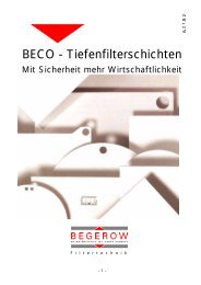 BECO - Tiefenfilterschichten - Neue Verpackung