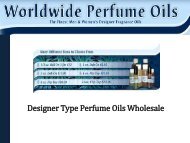 Designer Type Perfume Oils Wholesale