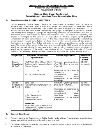 NCEF - Central Pollution Control Board