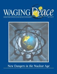 Fall 2003 Vol 13-2 - Nuclear Age Peace Foundation