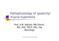 Pathophysiology of spasticity/ muscle hypertonia - acpin