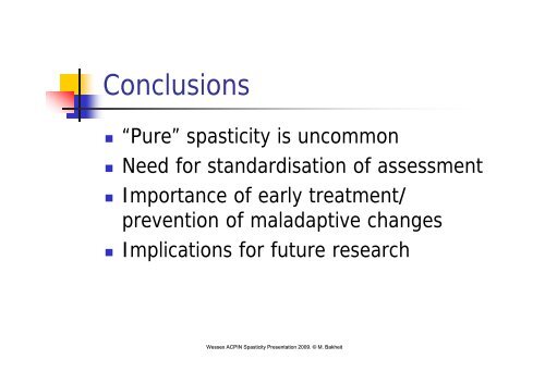 Pathophysiology of spasticity/ muscle hypertonia - acpin