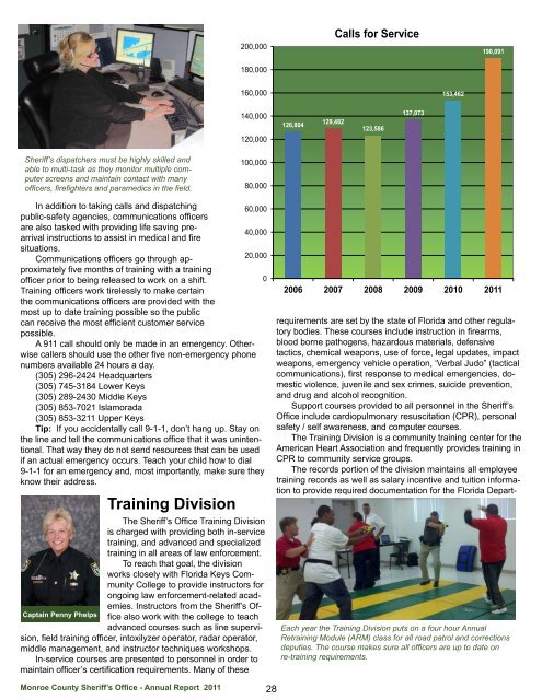 Annual Report, Year 2011 - Monroe County Sheriff's Office