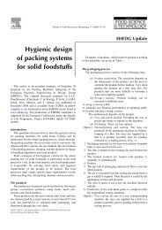 Hygienic design of packing systems for solid foodstuffs - ehedg