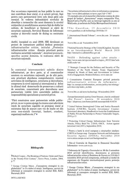 Intelligence - Serviciul RomÃ¢n de InformaÅ£ii