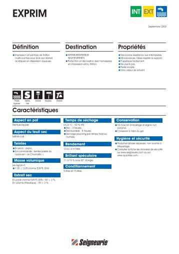 Fiche technique Exprim pdf 260 Ko - untec