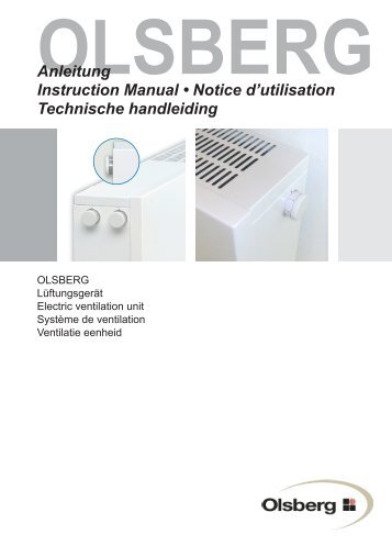 Anleitung Instruction Manual â€¢ Notice d'utilisation Technische - Olsberg
