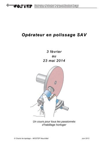 Polissage opÃ©rateur SAV - WOSTEP