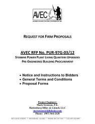 AVEC RFP No. PUR-97G-03/12 - Alaska Village Electric Cooperative