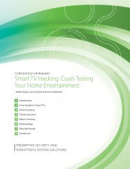Smart TV Hacking: Crash Testing Your Home ... - Codenomicon