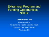 Extramural Program and Funding Opportunities - NHLBI