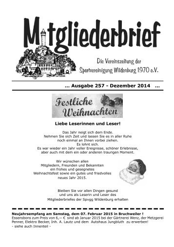 Ausgabe 257 - Dezember 2014