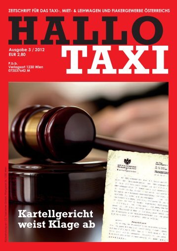 Kartellgericht weist Klage ab - bei Taxi 60160