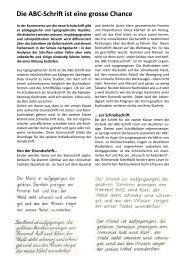 ABC-Schrift als Chance (Artikel) - Schulschrift