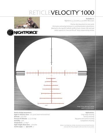 Nightforce Velocity 1000 Reticle - OpticsPlanet.com