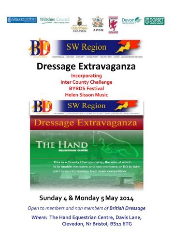 DRESSAGE EXTRAVAGANZA ICC SCHEDULE 1 March 2014