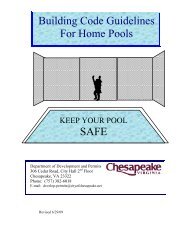 Residential Pool Guidelines - City of Chesapeake