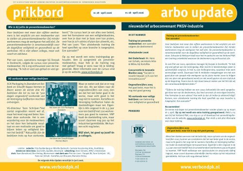 arbo update - Verbond P&K