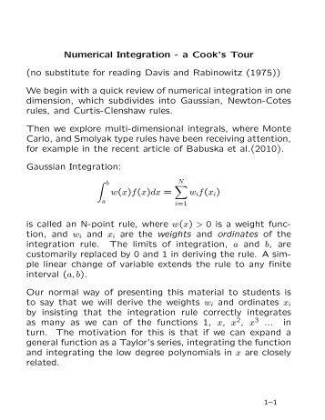 Numerical Integration