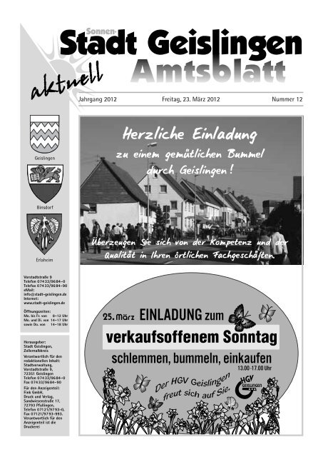 12 Aktionstag Fruhjahrs Stadtputzete Am Stadt Geislingen