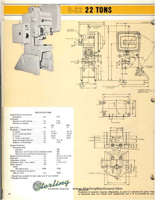 Bliss C series Presses Brochure - Sterling Machinery