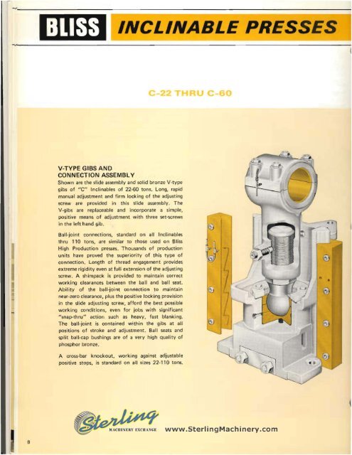 Bliss C series Presses Brochure - Sterling Machinery