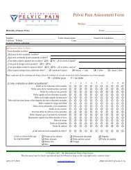 Pelvic Pain Assessment Form