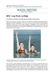 RSC vom Pech verfolgt - RÃ¼sselsheimer Schwimm-Club 1954 eV