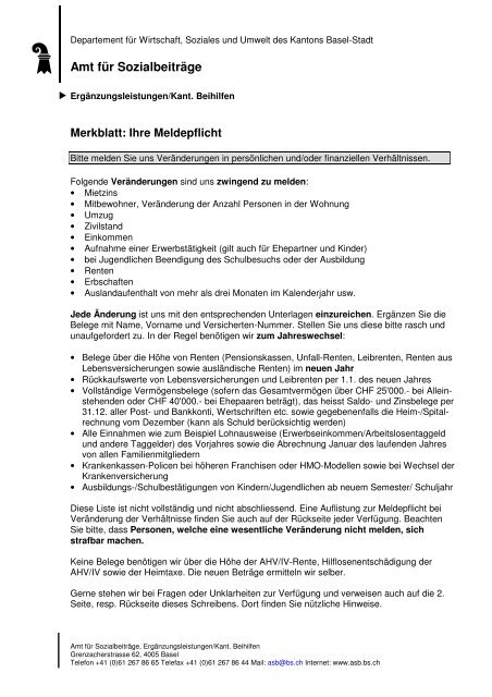 Merkblatt_Ihre Meldepflicht - Amt für Sozialbeiträge