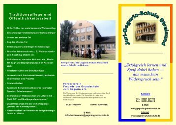 Flyer der Juri-Gagarin-Schule - Grundschule Juri Gagarin