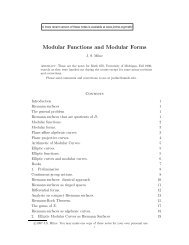 Modular Functions and Modular Forms