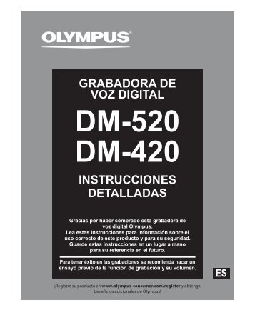 instrucciones detalladas grabadora de voz digital -  Olympus America