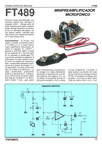 ft489 minipreamplificador microfÃƒÂ³nico - Futura Elettronica