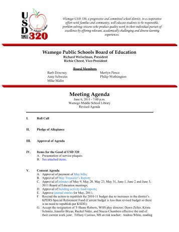 Meeting Agenda - USD 320