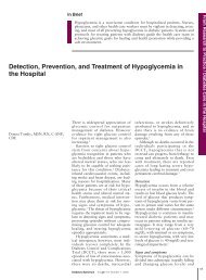 Detection, Prevention, and Treatment of Hypoglycemia in the Hospital