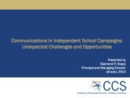 Communications in Independent School Campaigns ... - CASE